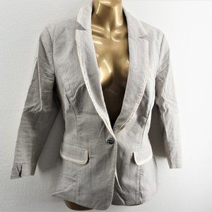 white house black market pin stripe blazer jacket size 10